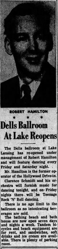Hollywood Drive-In (Tonys Lounge) - May 1957 Proprietor Opens Dells Ballroom